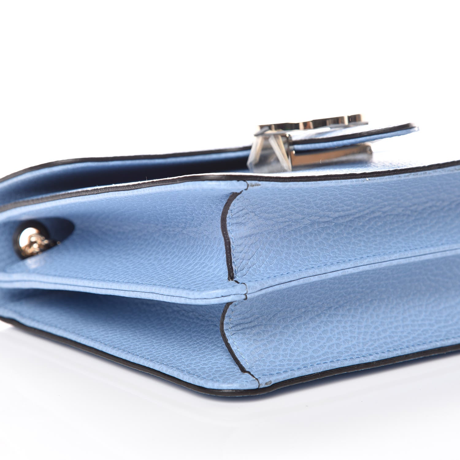 Gucci Dollar Calfskin Small Interlocking G Shoulder Bag Mineral Blue 8 of 9