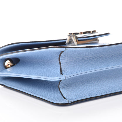 Gucci Dollar Calfskin Small Interlocking G Shoulder Bag Mineral Blue 8 of 9
