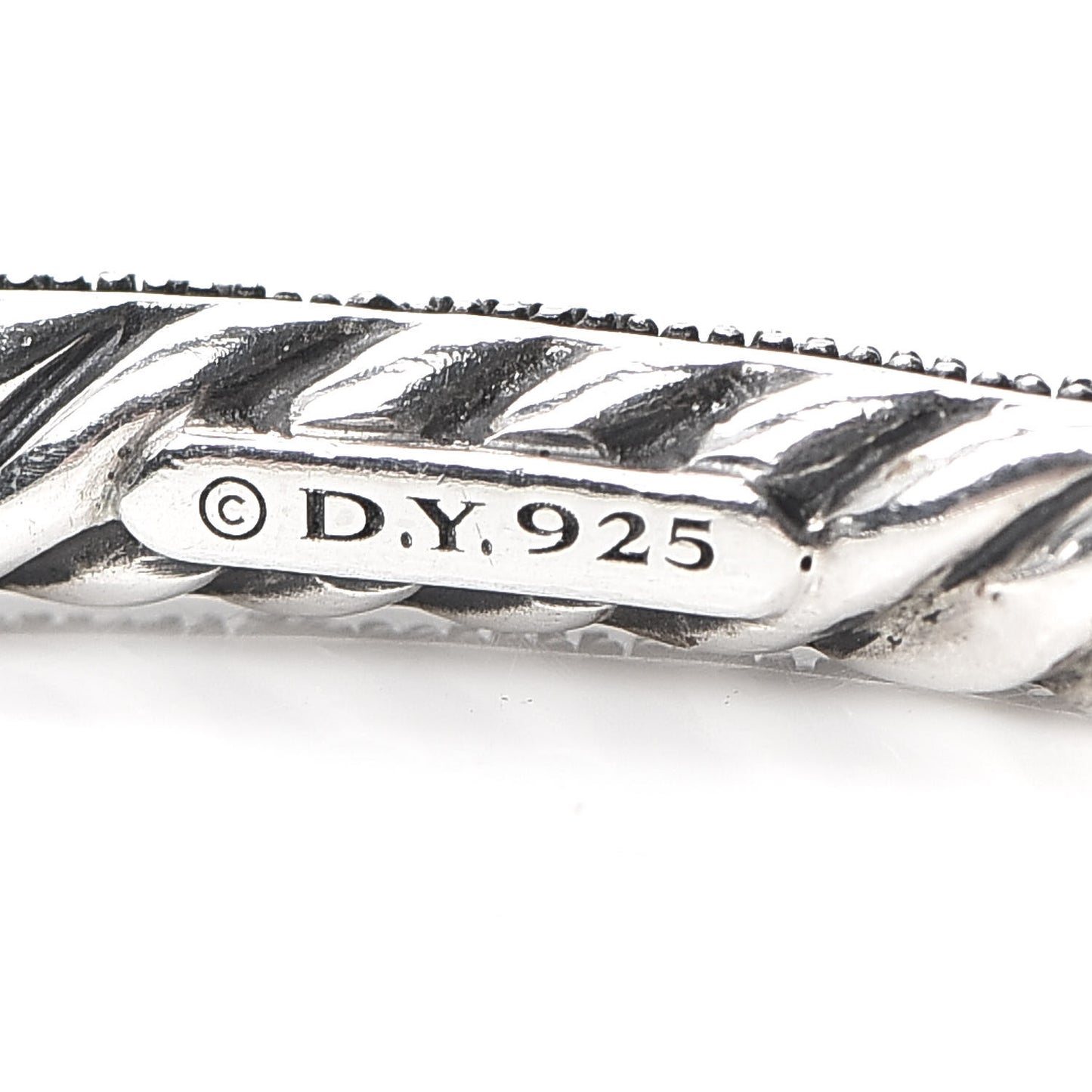 Sterling Silver Black Diamond 4mm Midnight Melange Bangle Bracelet