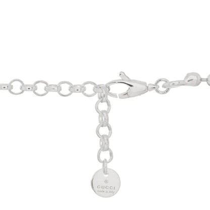 Gucci Sterling Silver Interlocking GG Pendant Beaded Necklace 3 of 3