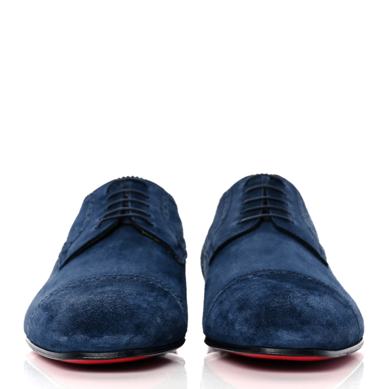 Christian Louboutin Suede Flat Loafers 42 Blue 2 of 7