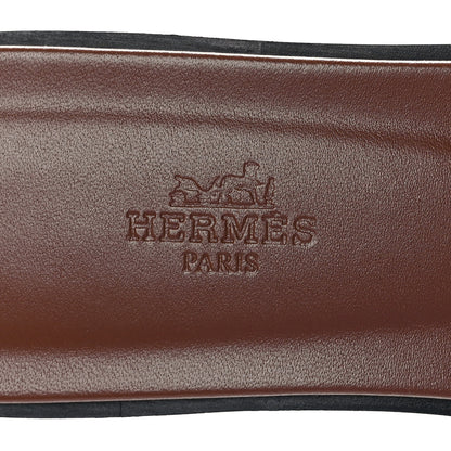 Hermes Denim Canvas Oran Sandals 38 Bleu Brut 7 of 9