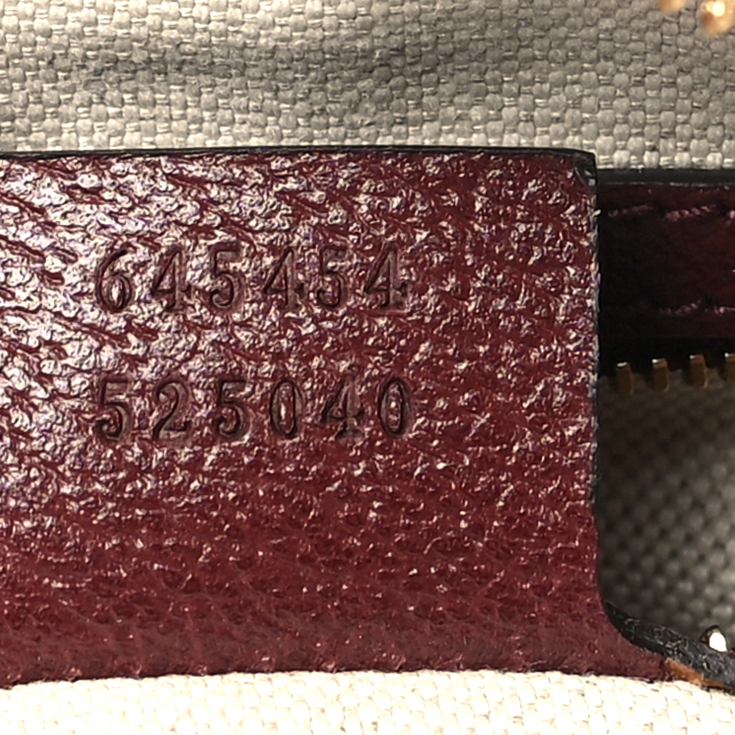 Gucci Monogram Textured Dollar Calfskin Small Horsebit 1955 Shoulder Bag Sahara Rubino Chardonnay 7 of 11