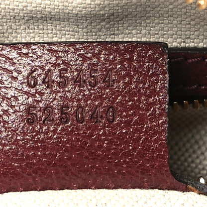 Gucci Monogram Textured Dollar Calfskin Small Horsebit 1955 Shoulder Bag Sahara Rubino Chardonnay 7 of 11