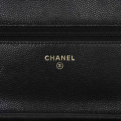 Chanel Caviar Quilted Golden Class Wallet On Chain WOC Black 6 of 9