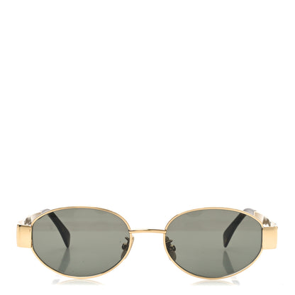 Celine Metal Triomphe 01 Sunglasses CL40235U Gold Green 2 of 7