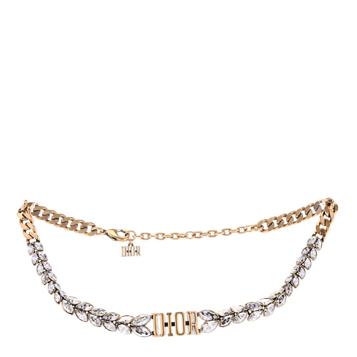 Christian Dior Metal Crystal Dio(r)evolution Choker Gold 3 of 4