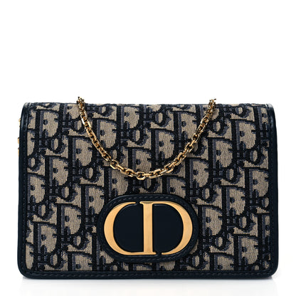 Christian Dior Oblique 30 Montaigne 2-In-1 Pouch Blue 1 of 8