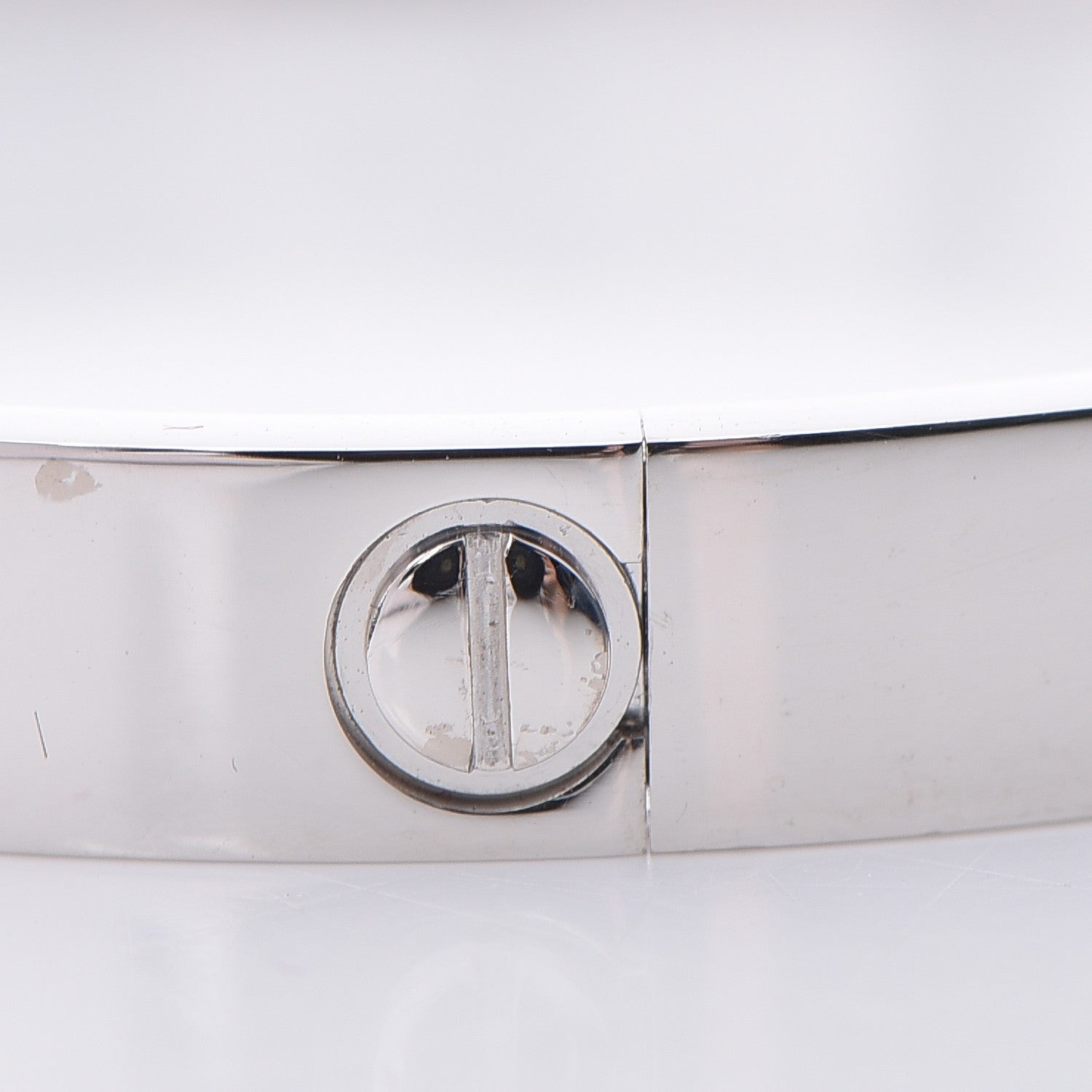 Cartier 18K White Gold 4 Diamond LOVE Bracelet 17 8 of 11
