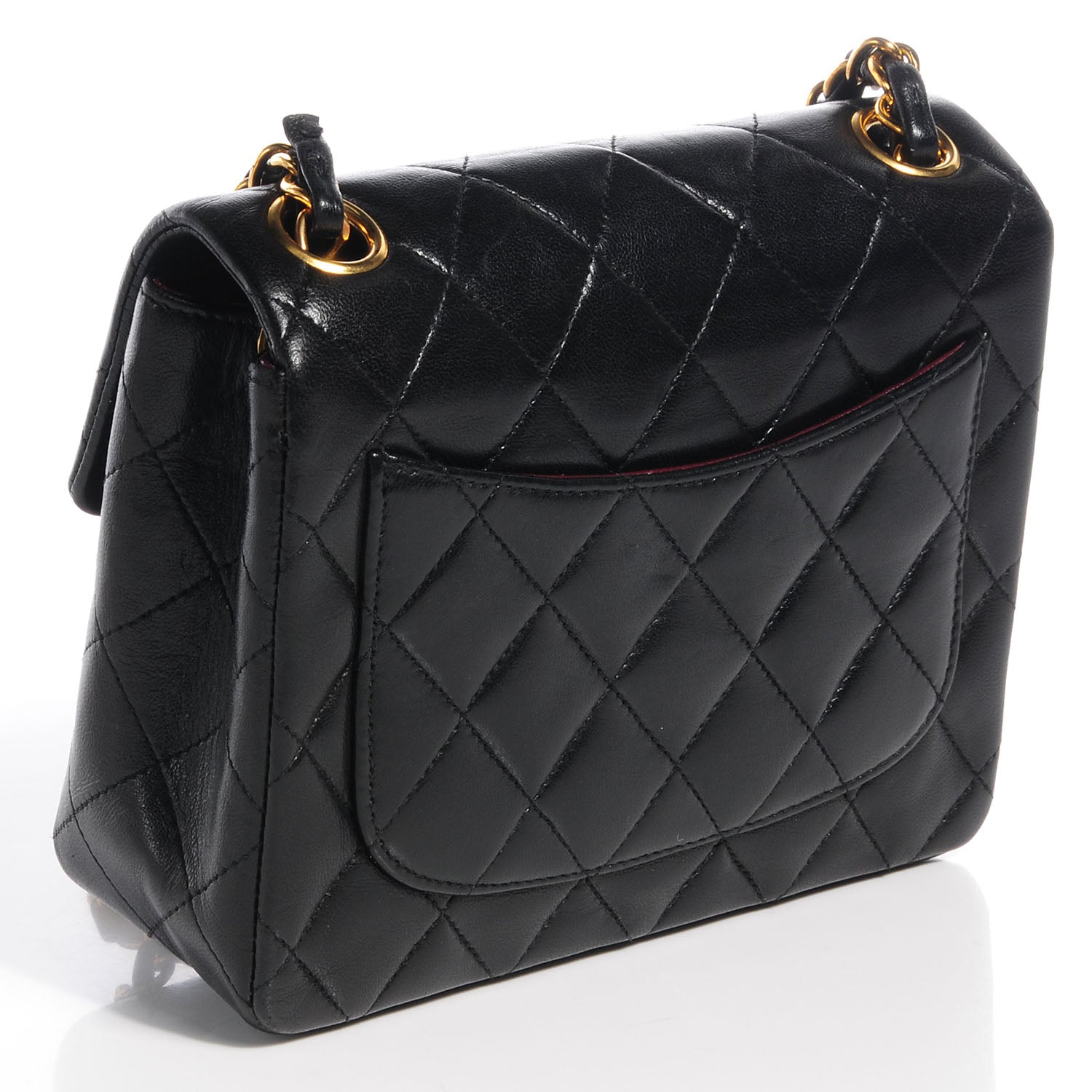 Chanel Lambskin Quilted Mini Square Flap Black 3 of 9