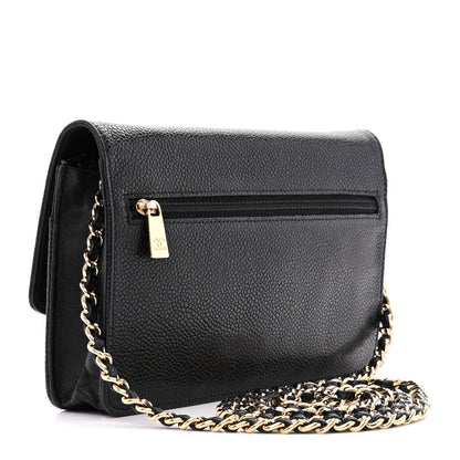Chanel Caviar Timeless CC Wallet On Chain WOC Black 3 of 13