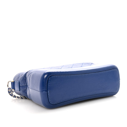 Chanel Aged Calfskin Quilted Medium Gabrielle Hobo Blue 4 of 10