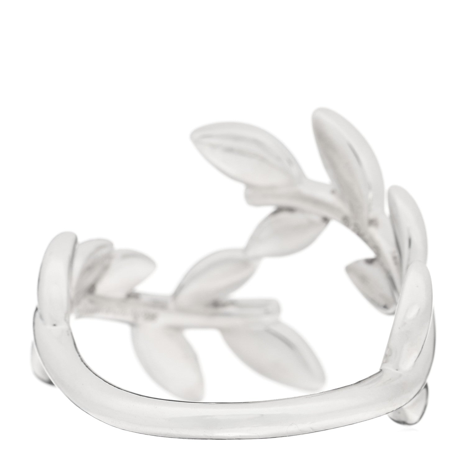 Tiffany Sterling Silver Paloma Picasso Olive Leaf Bypass Ring 49 4.75 3 of 4
