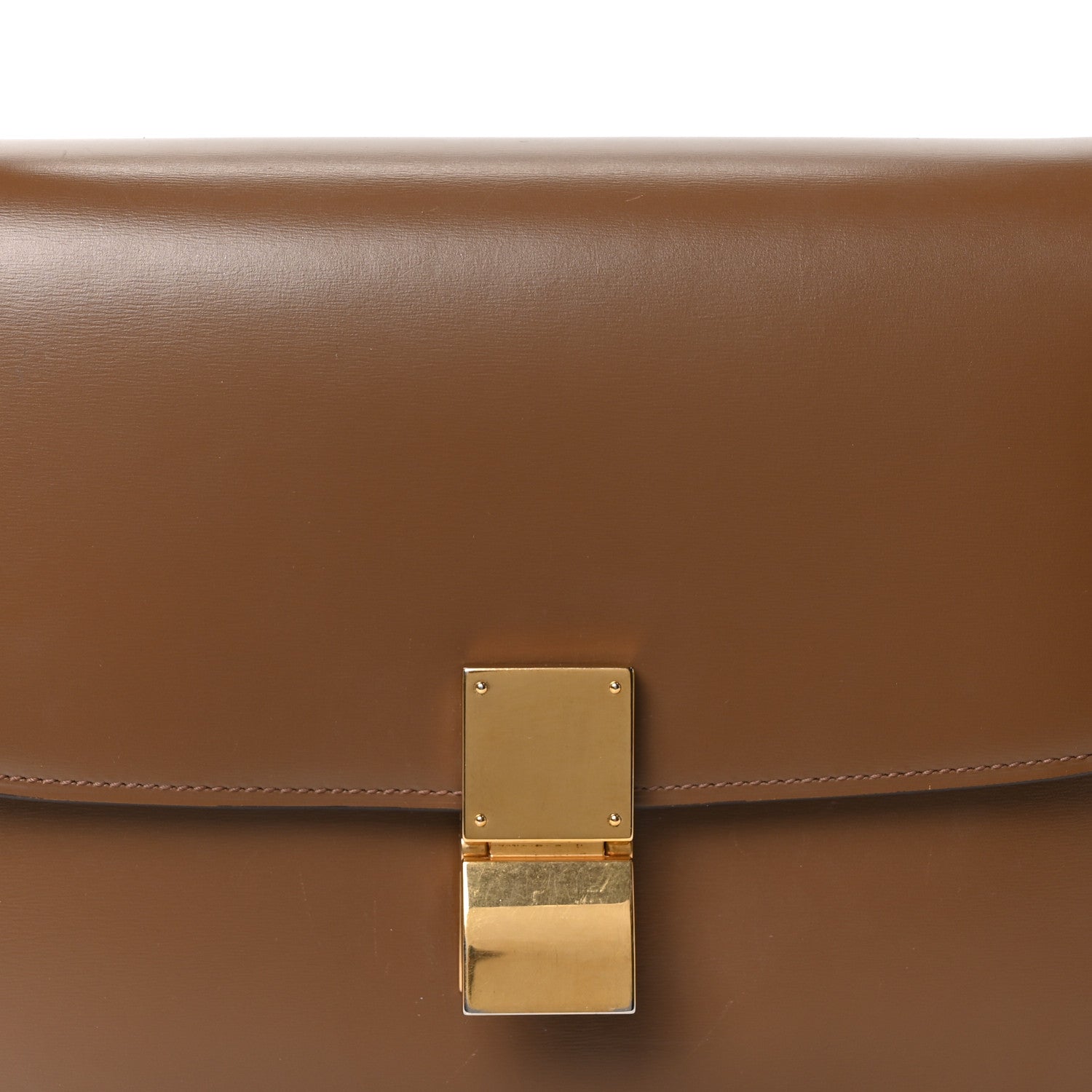 Celine Smooth Calfskin Medium Classic Box Flap Bag Light Camel 8 of 10