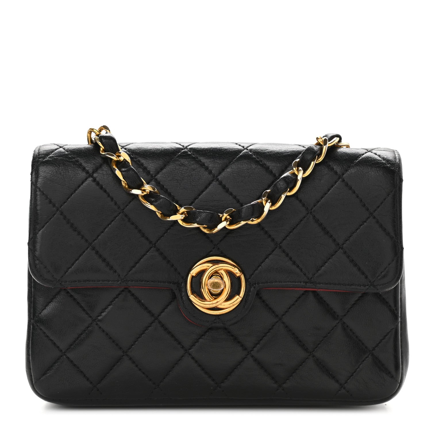 Chanel Lambskin Quilted Small Single Flap Black 1 of 10