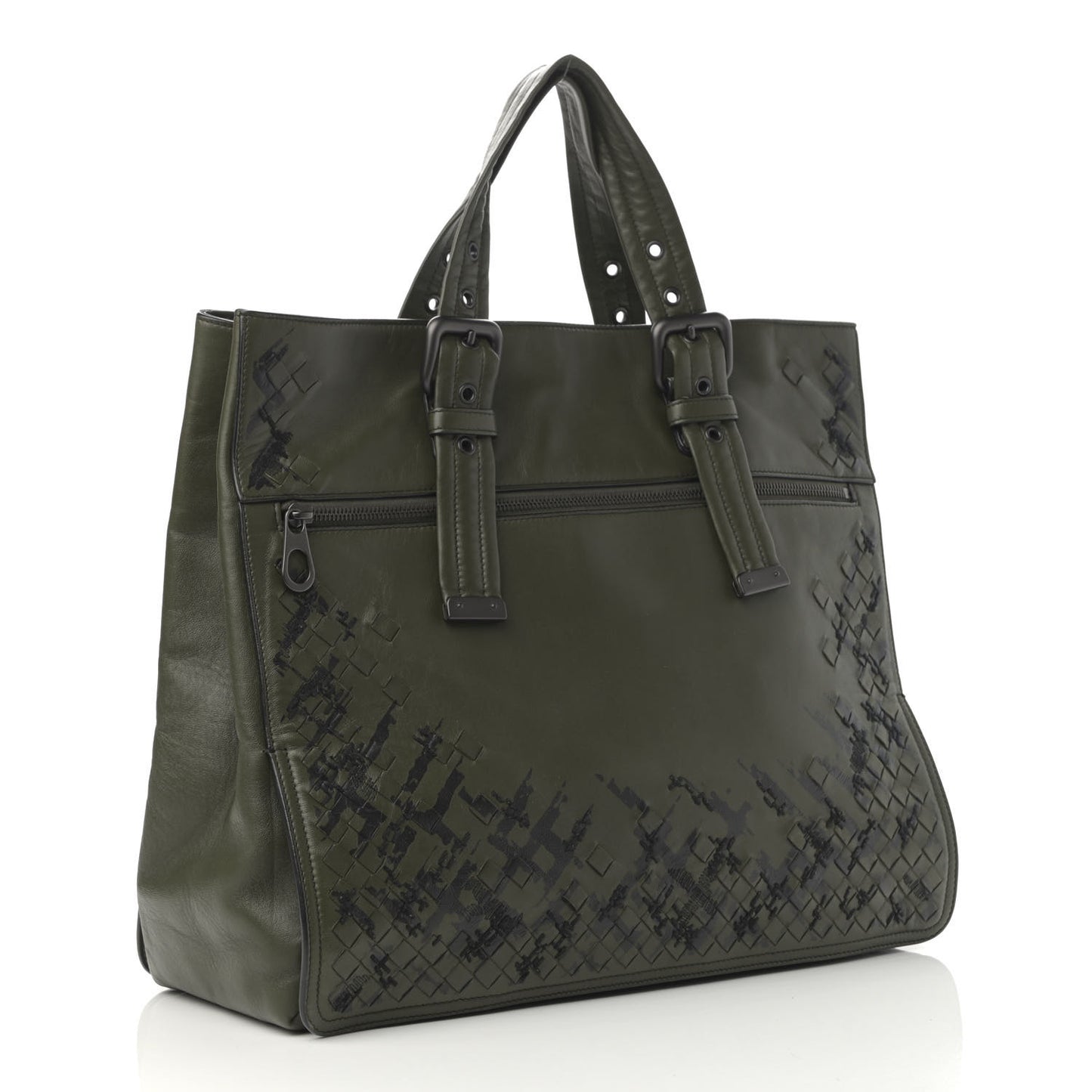 Nappa Intrecciato Tote Green