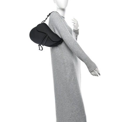 Christian Dior Ultra Matte Calfskin Saddle Bag Black 2 of 10