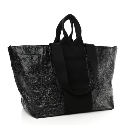 Alexander Wang Crackled Coated Canvas Extra Large AW Logo Tote Black 3 of 11