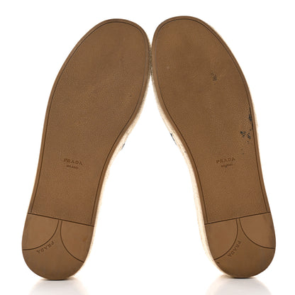 Prada Denim Logo Espadrilles Sandals 40 Blue 5 of 12