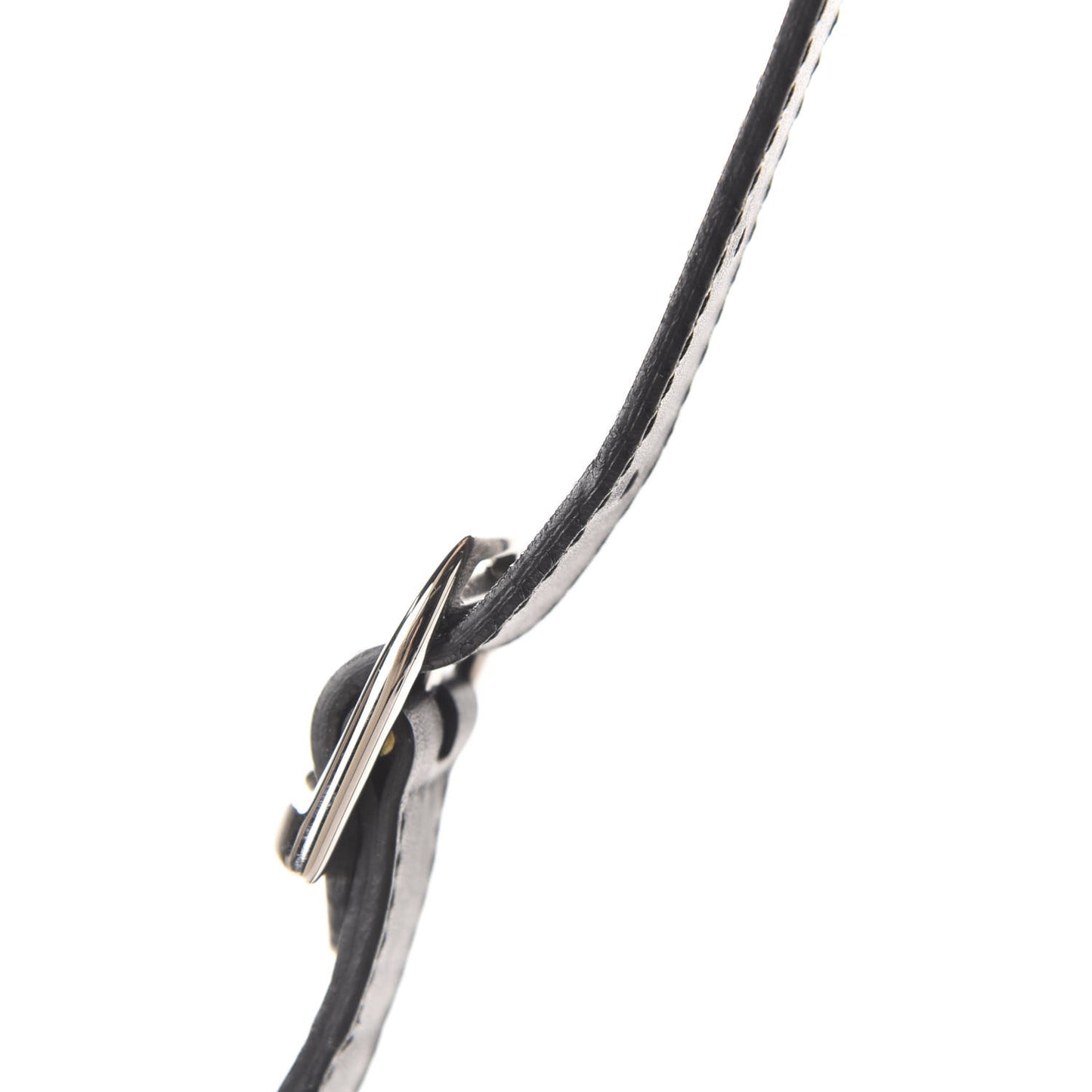 Calfskin Horsebit Embossed Hobo Black