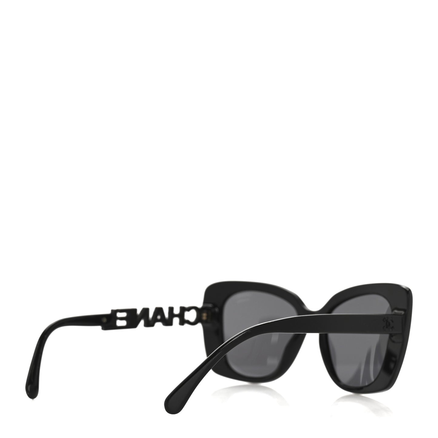 Acetate Strass Polarized Square Sunglasses 5422-B Black