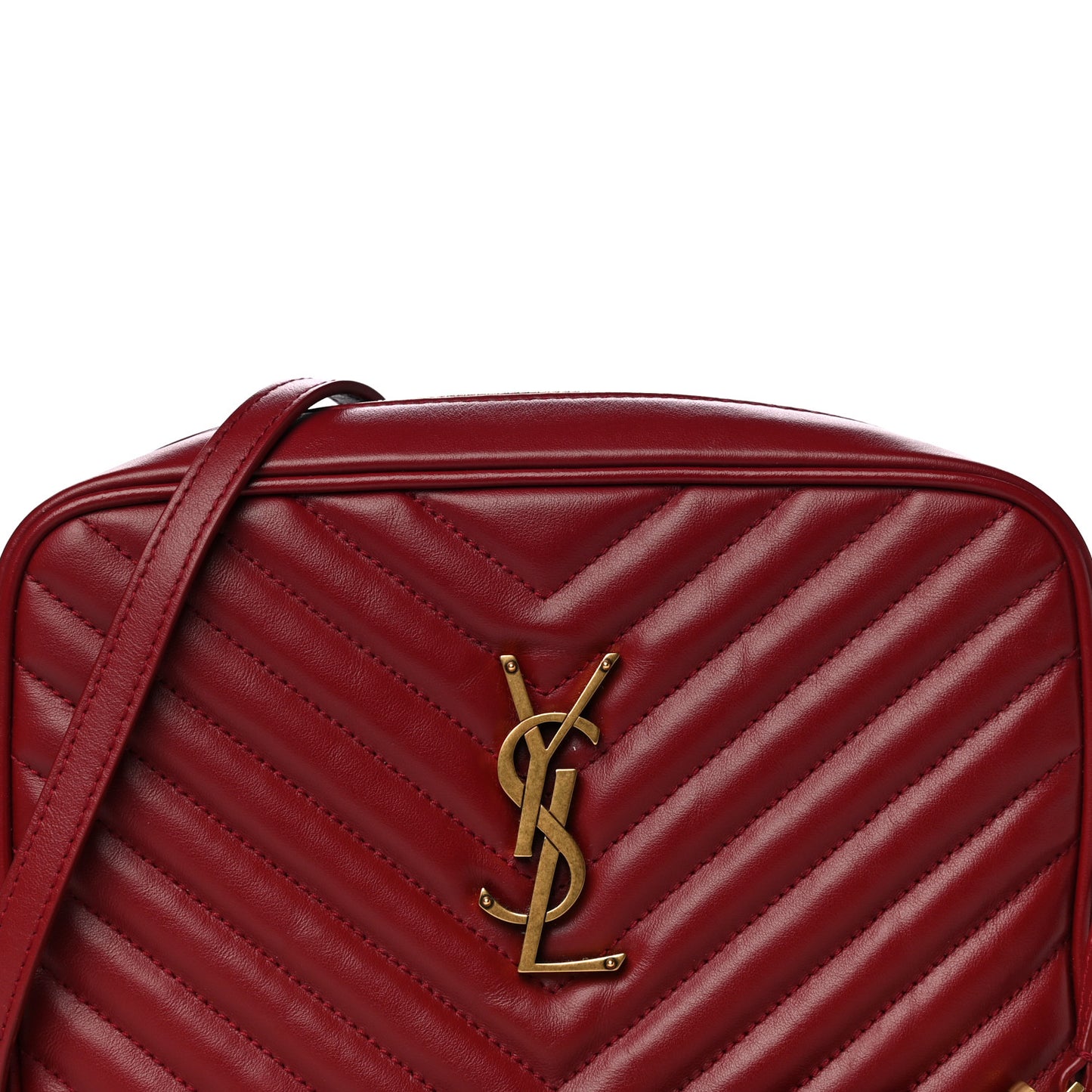 Calfskin Matelasse Monogram Lou Camera Bag Red
