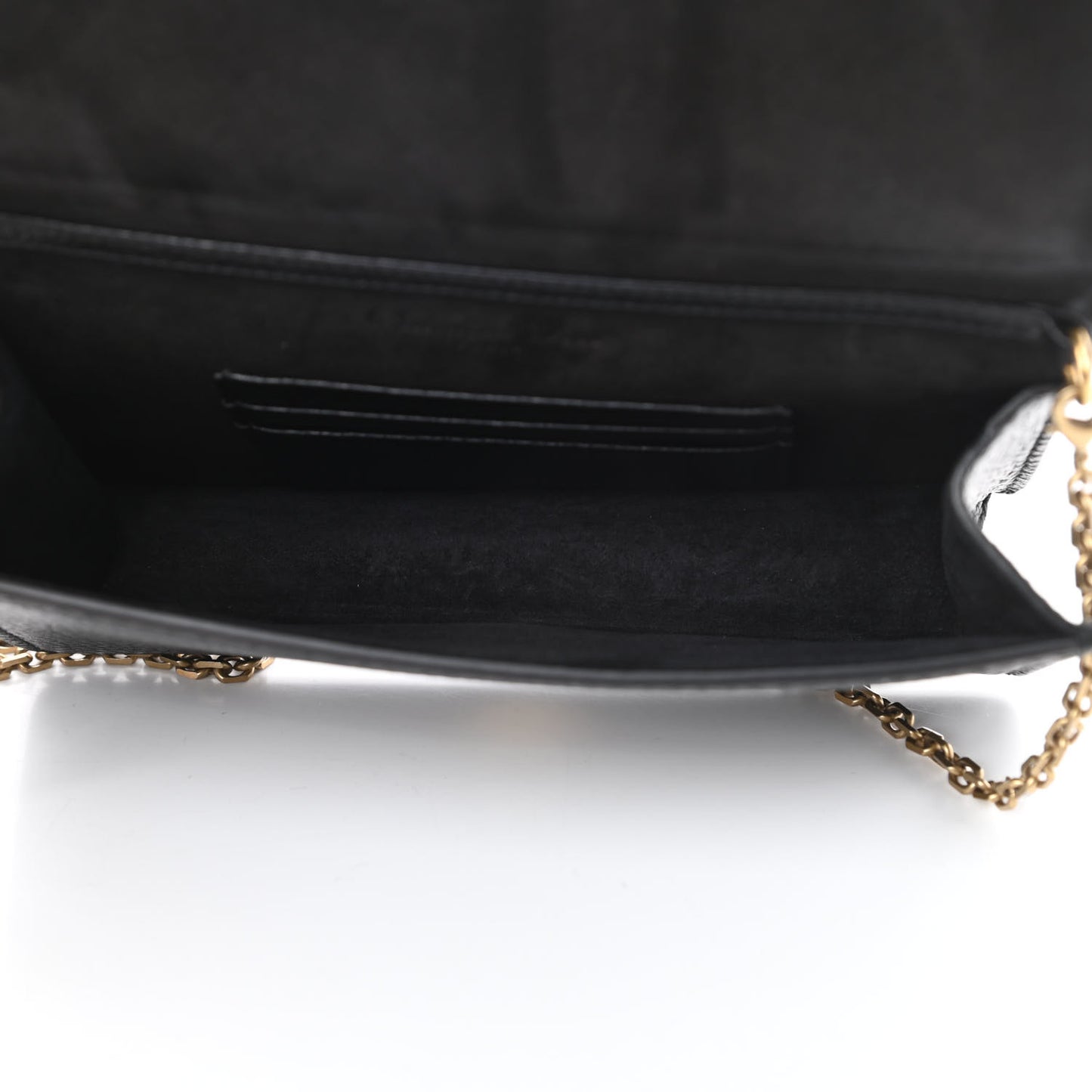 Grained Calfskin J'adior Clutch Black