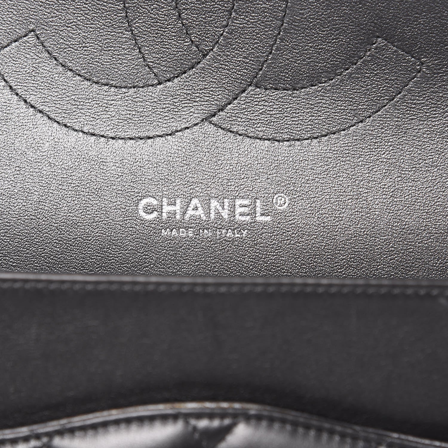 Chanel Metallic Lambskin Quilted Jumbo Double Flap Pewter 6 of 15