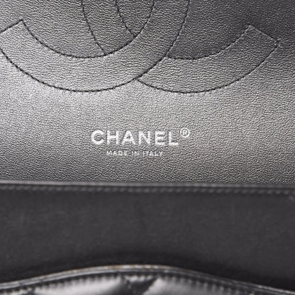 Chanel Metallic Lambskin Quilted Jumbo Double Flap Pewter 6 of 15