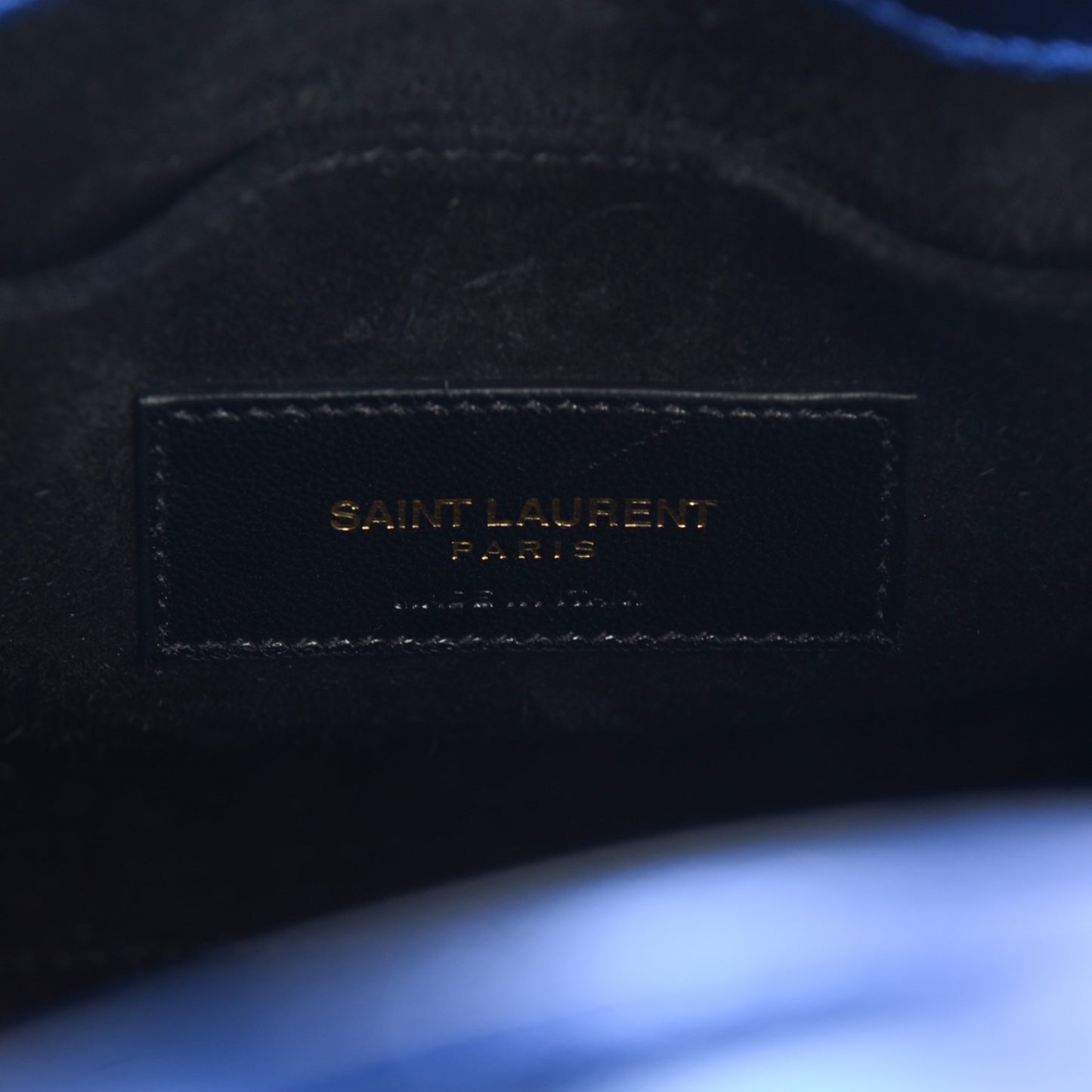 Metallic Calfskin Nano Sac De Jour Royal Blue