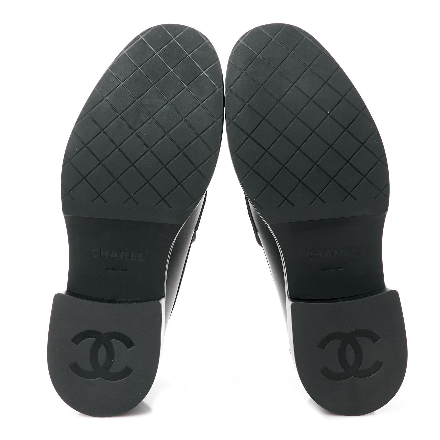 Chanel Calfskin CC Platform Loafers 38 Black 5 of 10