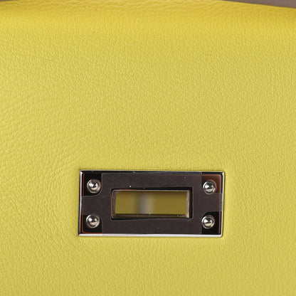 Hermes Swift Kelly Pochette Clutch Lime 15 of 19