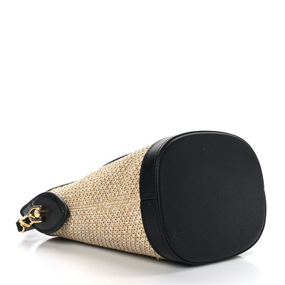 Louis Vuitton Raffia Petit Bucket Black 4 of 8