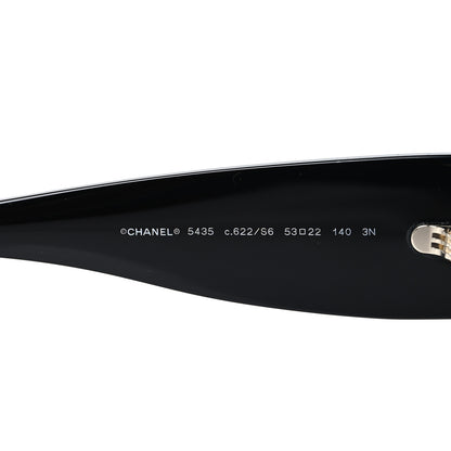 Chanel Acetate Rectangle Sunglasses 5435 Black 5 of 7