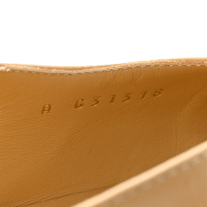 Chanel Goatskin Grosgrain Cap Toe CC Slingback Pumps 37 Beige Black 9 of 10