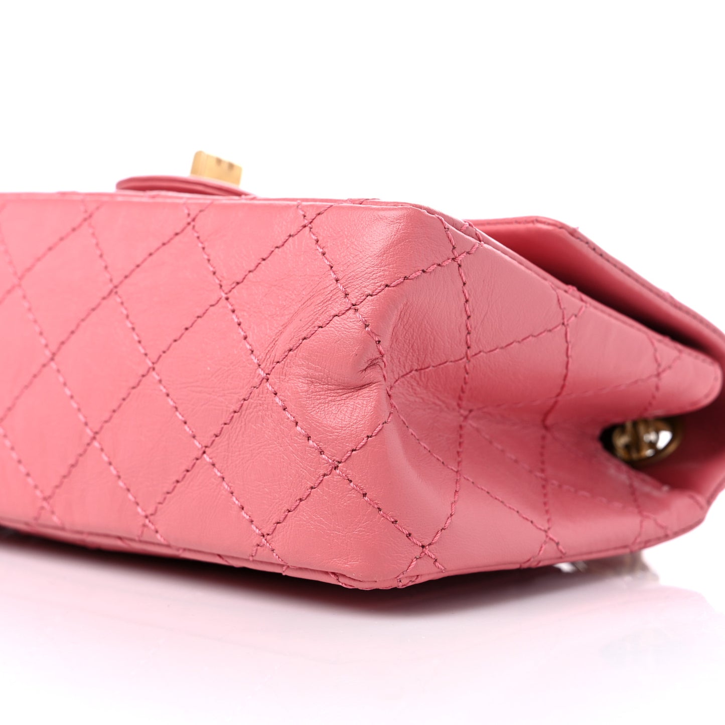 Aged Calfskin Quilted 2.55 Reissue Mini Flap Pink