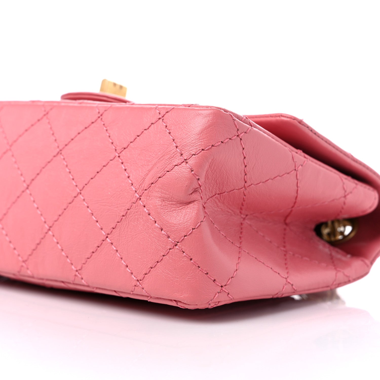 Chanel Aged Calfskin Quilted 2.55 Reissue Mini Flap Pink 8 of 8