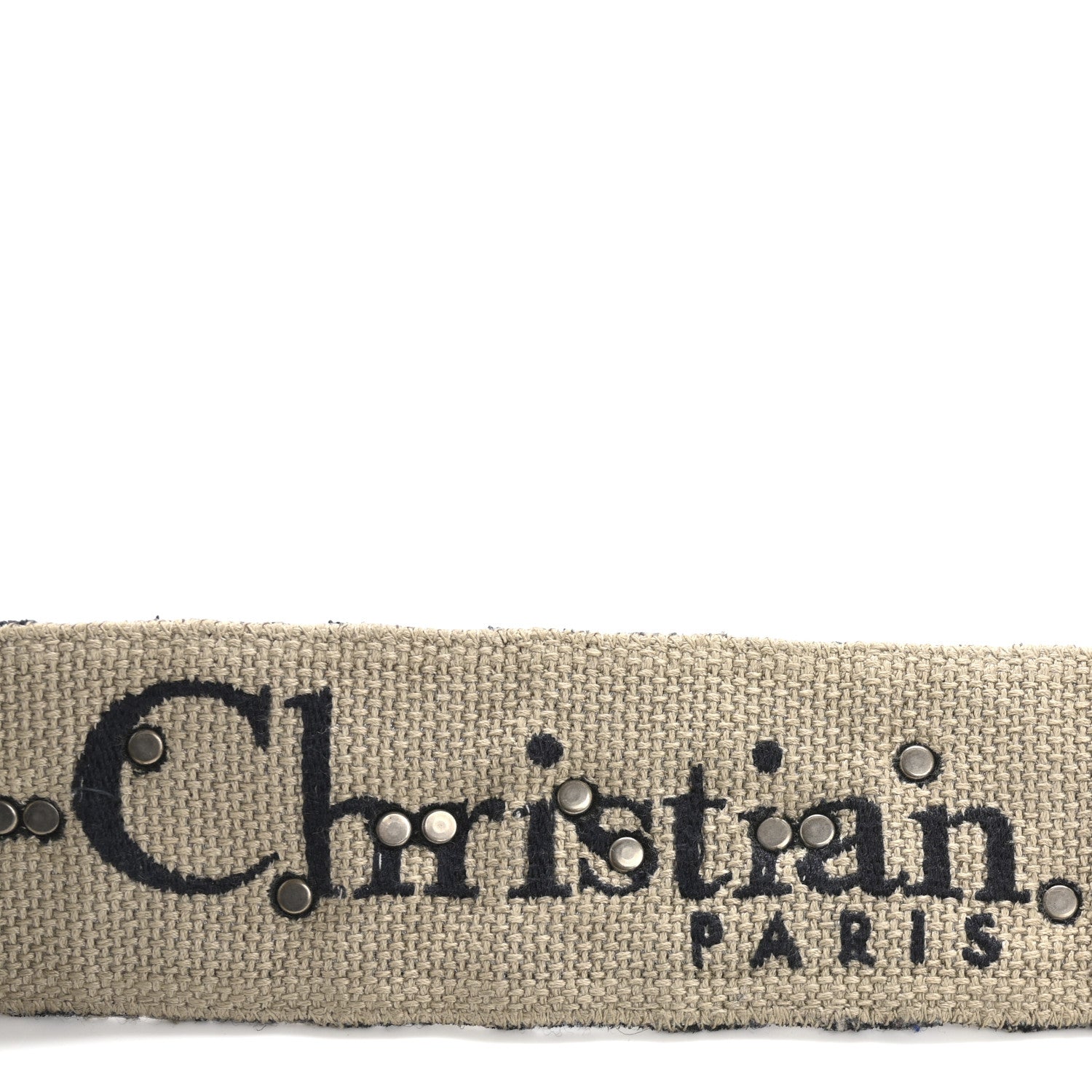 Christian Dior Oblique Studded Shoulder Strap Blue 4 of 11