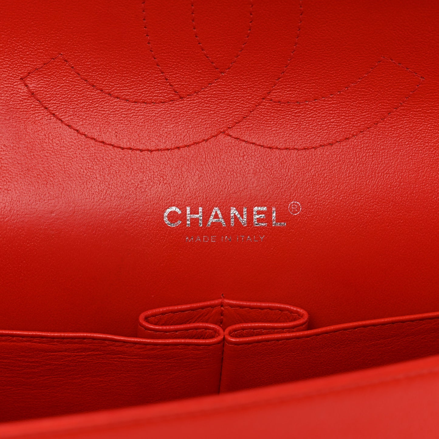 Patent Quilted Jumbo Double Flap Red