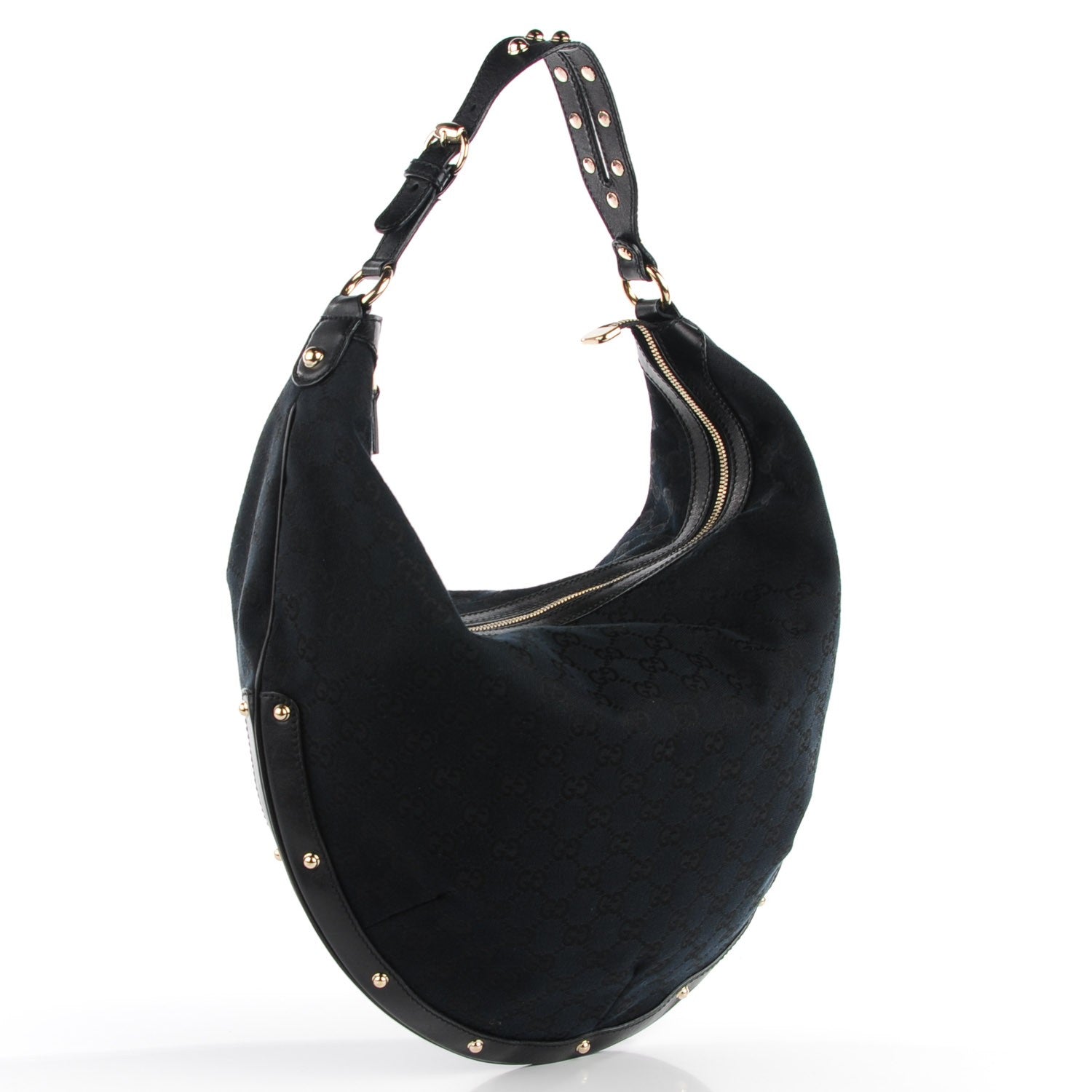 Gucci Monogram Biba Hobo Black 3 of 7