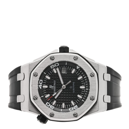 Audemars Piguet Stainless Steel Rubber 42mm Royal Oak Offshore Diver Automatic Watch Black 15340ST.OO.D002CA.01 2 of 4