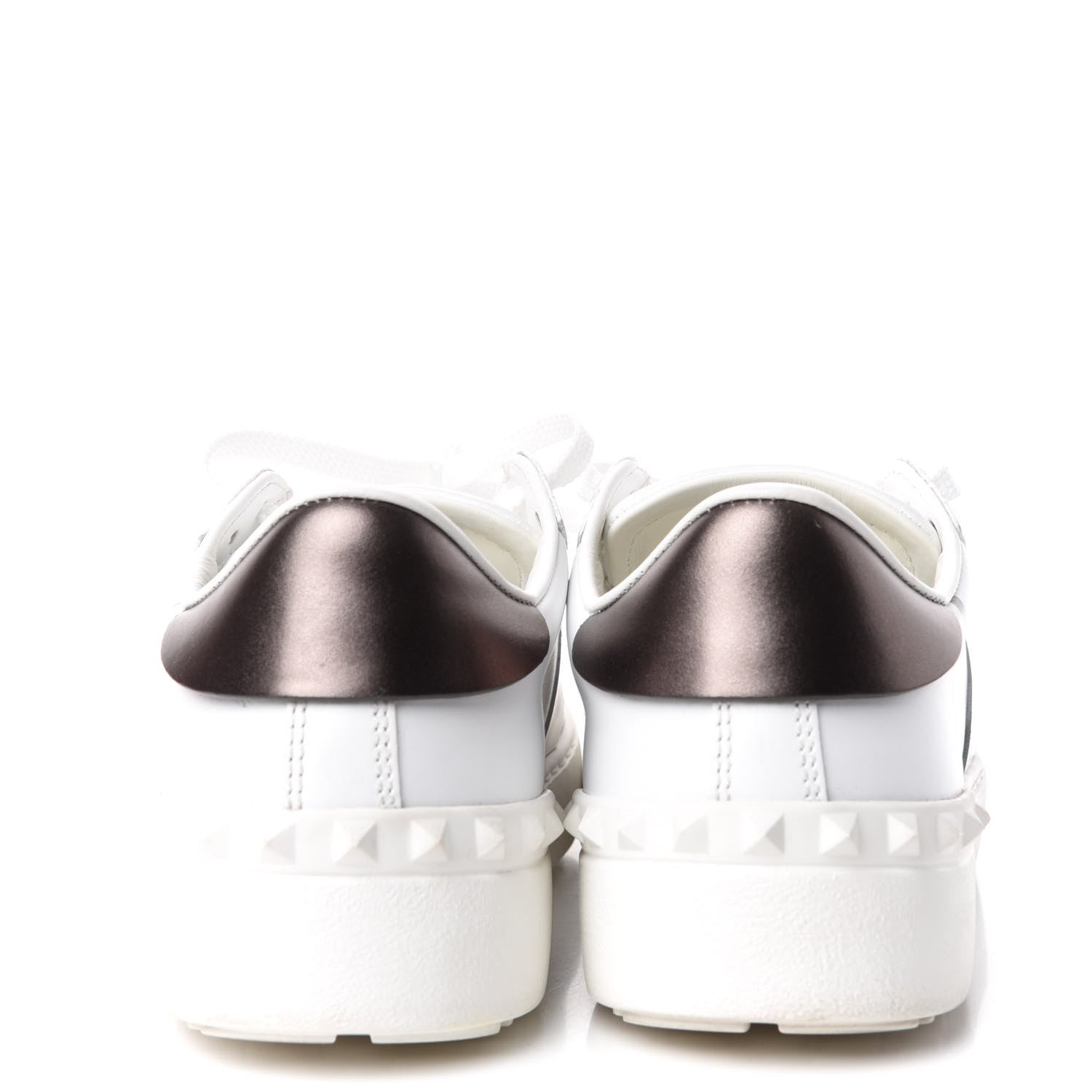 Valentino Garavani Calfskin VLTN Rockstud Open Sneakers 36.5 White 7 of 11