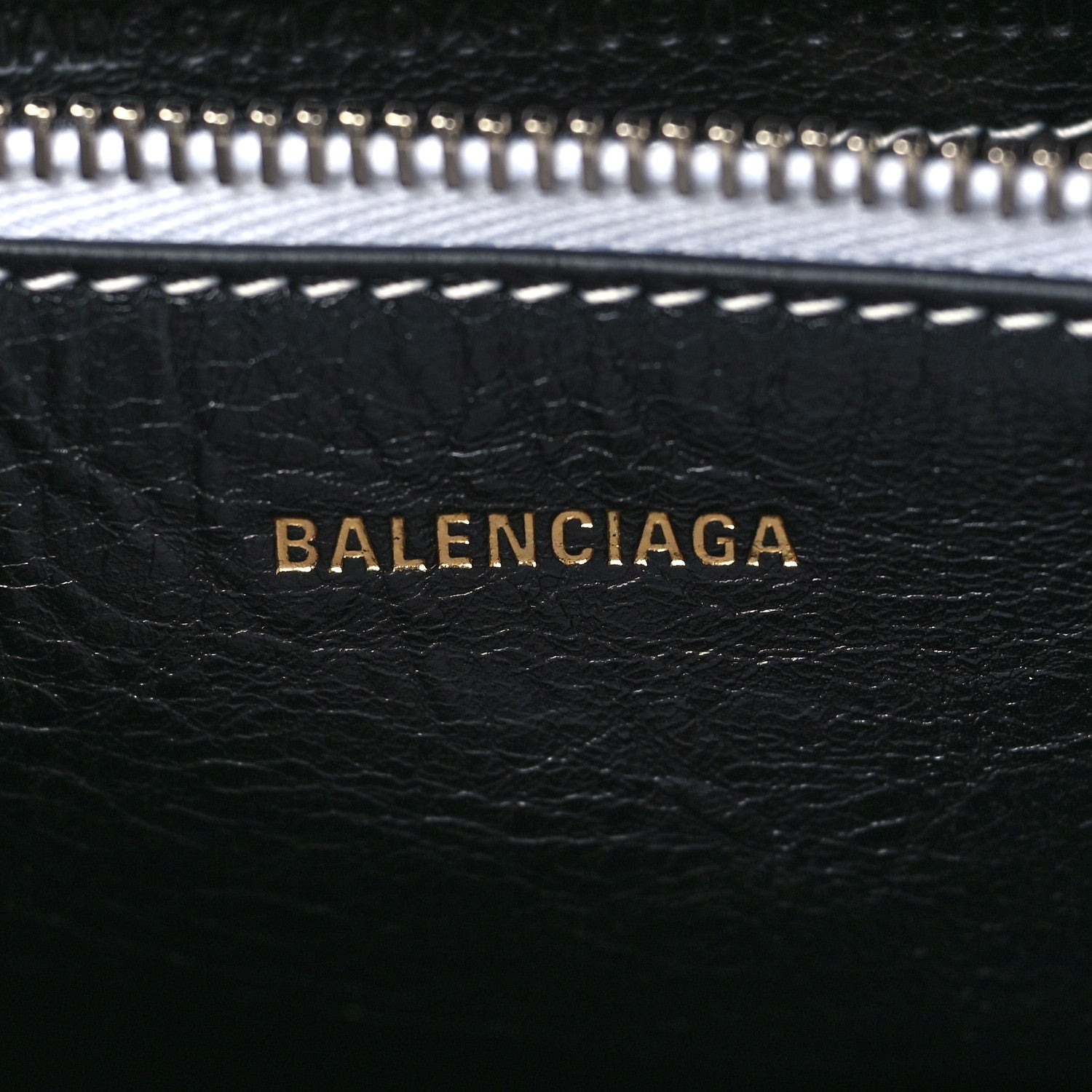 Balenciaga Agneau Arena Striped Patchwork Small Barbes East West Shopper Black White 5 of 6