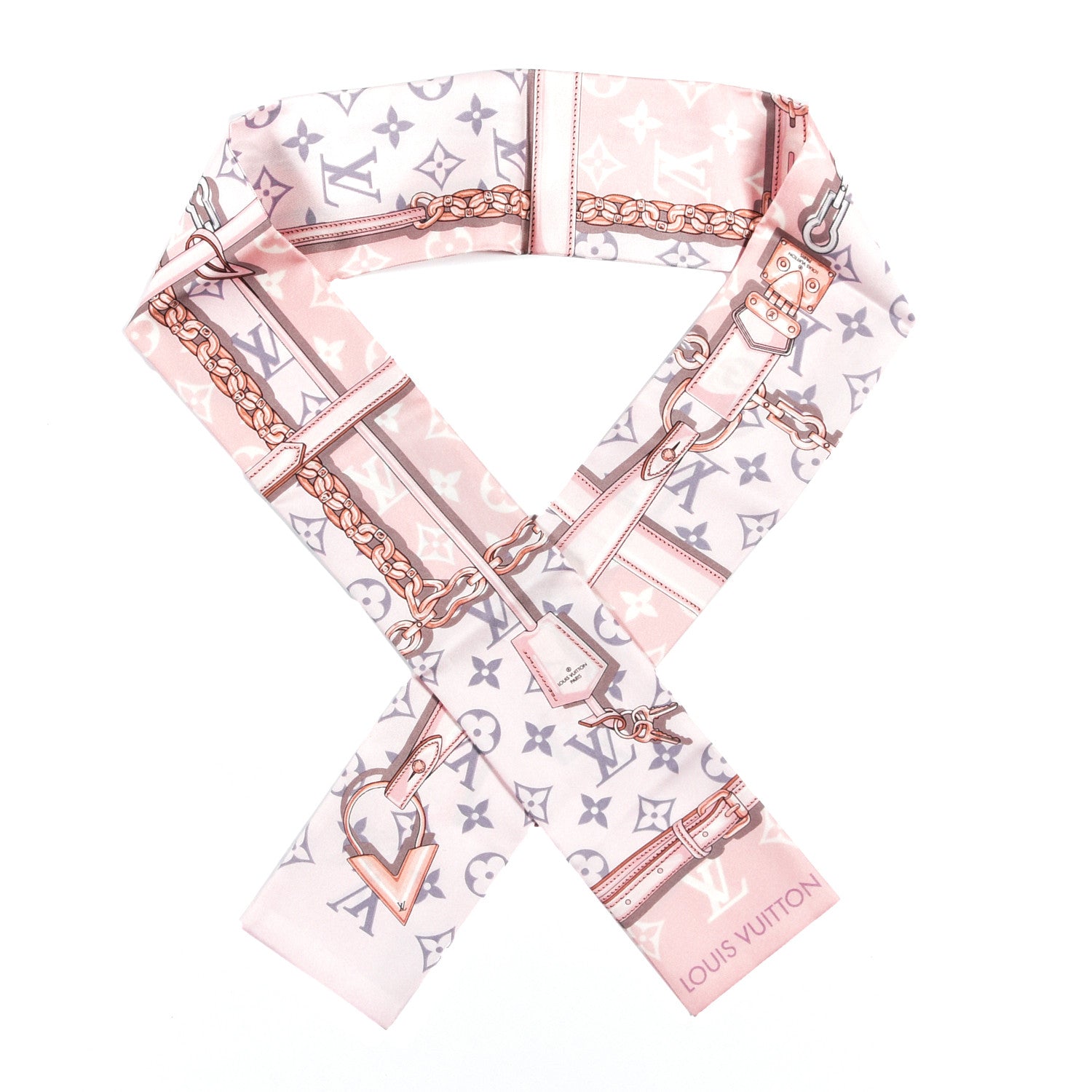 Louis Vuitton Silk Monogram Confidential Bandeau Light Pink 1 of 3