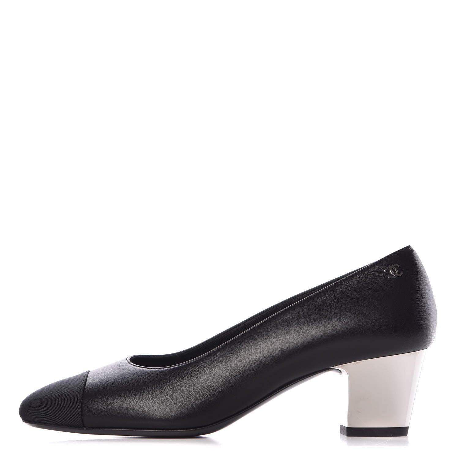 Chanel Lambskin Grosgrain CC Pumps 36 Black 1 of 9