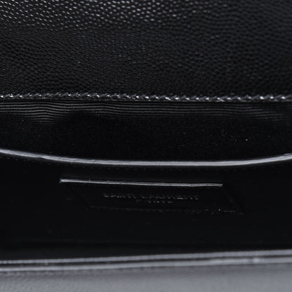 Saint Laurent Grain De Poudre Classic Monogram Studded Clutch Black 9 of 18