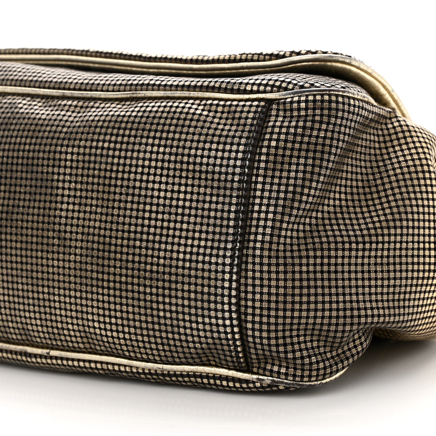 Chanel Metallic Lambskin Perforated Hollywood Accordion Flap Bag Gold 10 of 23