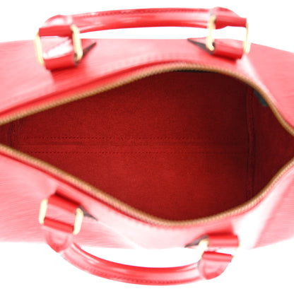 Louis Vuitton Epi Speedy 25 Castillan Red 5 of 12