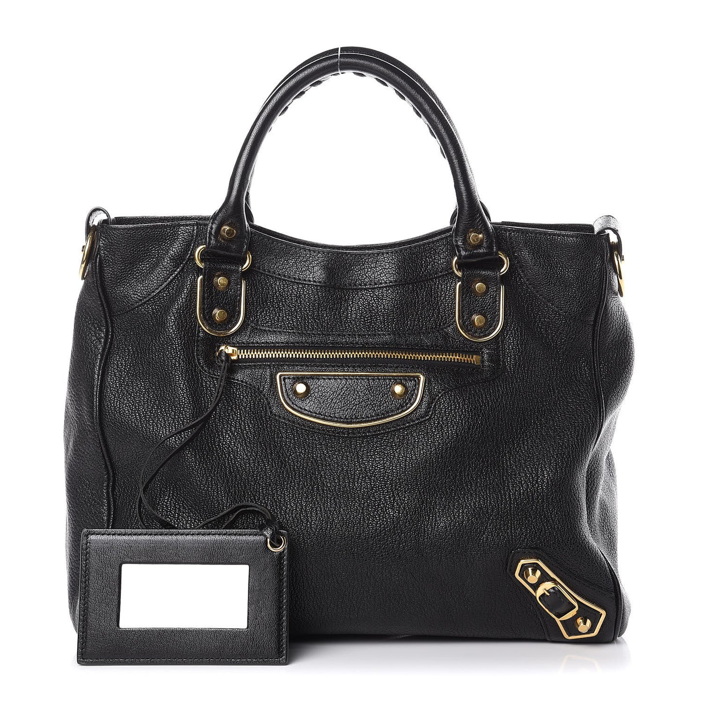Chevre Gold Metallic Edge Hardware Velo Black