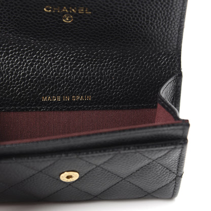 Chanel Caviar Quilted Flap Card Holder Black 7 of 9